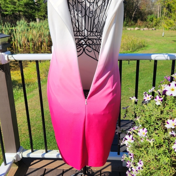 Calivin Klein pink ombre dress, VGUC, size 12 - Picture 6 of 13